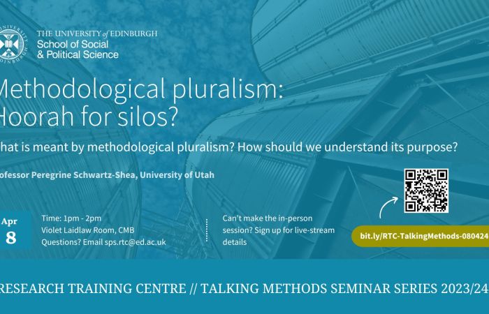 Image of banner of the RTC Talking Methods Seminar: Methodological Pluralism