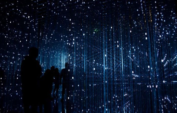 Art installation with lights